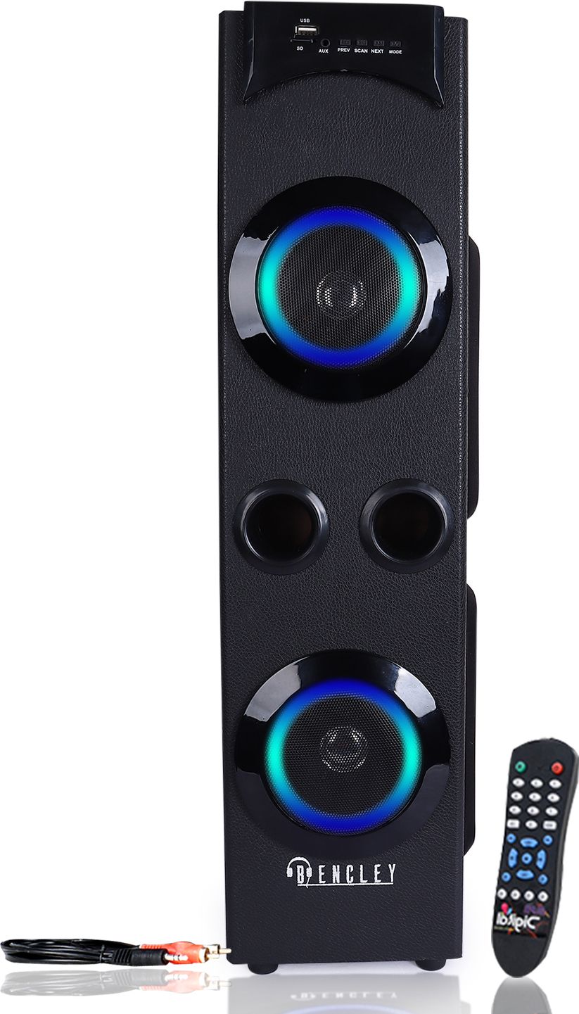Bencley LEGACY PRO DOUBLE WOOFER With Multi-Color Neon Lights 115 W Bluetooth Tower Speaker-image-33