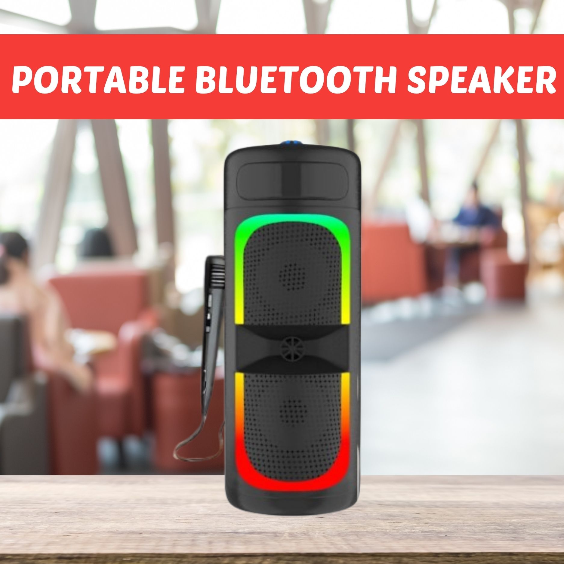 SACRO London (WIRELESS BLUETOOTH TOWER SPEAKER) HD Sound Quality With wired MicA217 40 W Bluetooth Tower Speaker