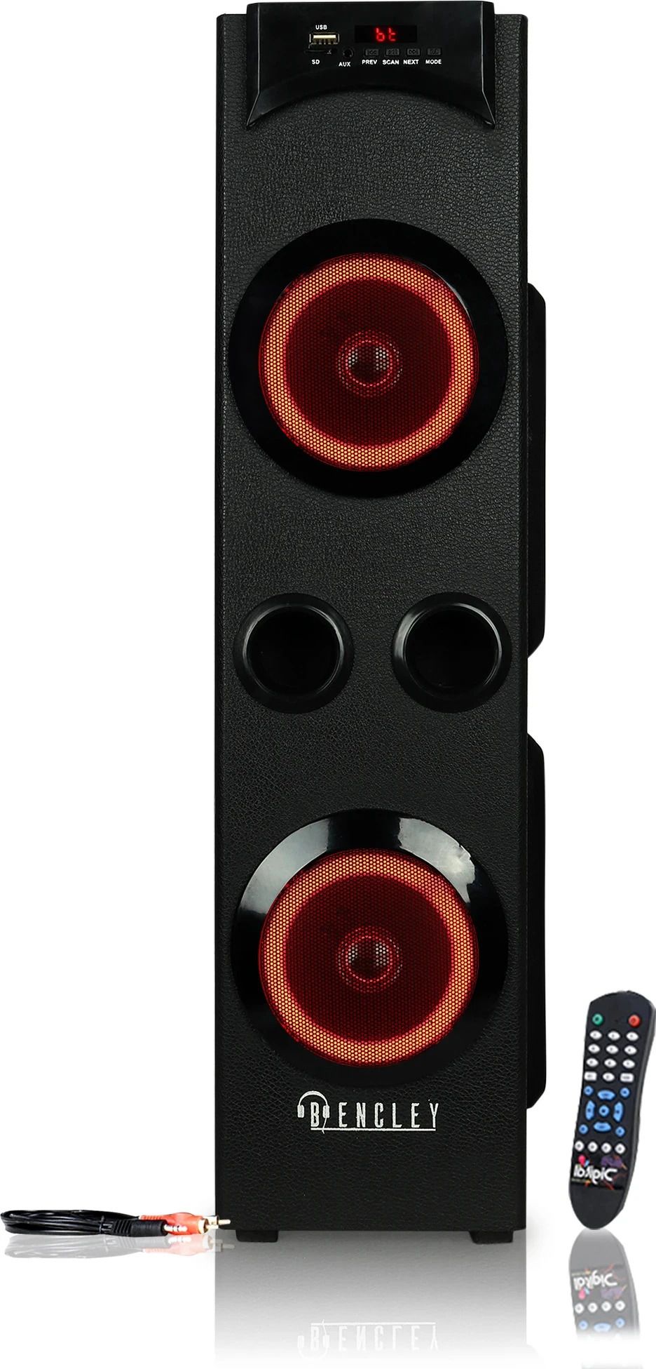 Bencley LEGACY DOUBLE WOOFER With Multi-Color Neon Lights 115 W Bluetooth Tower Speaker-image-41