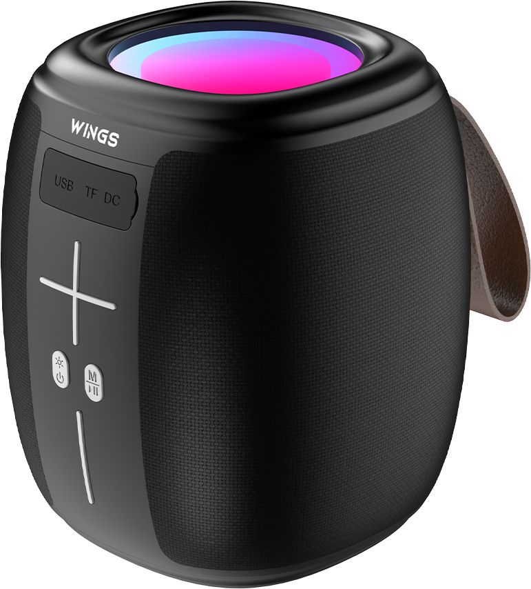 WINGS Upbeat 301 RGB, BT 5.2 wireless upto 12Hrs PT & MIC 10 W Bluetooth Speaker-image-30