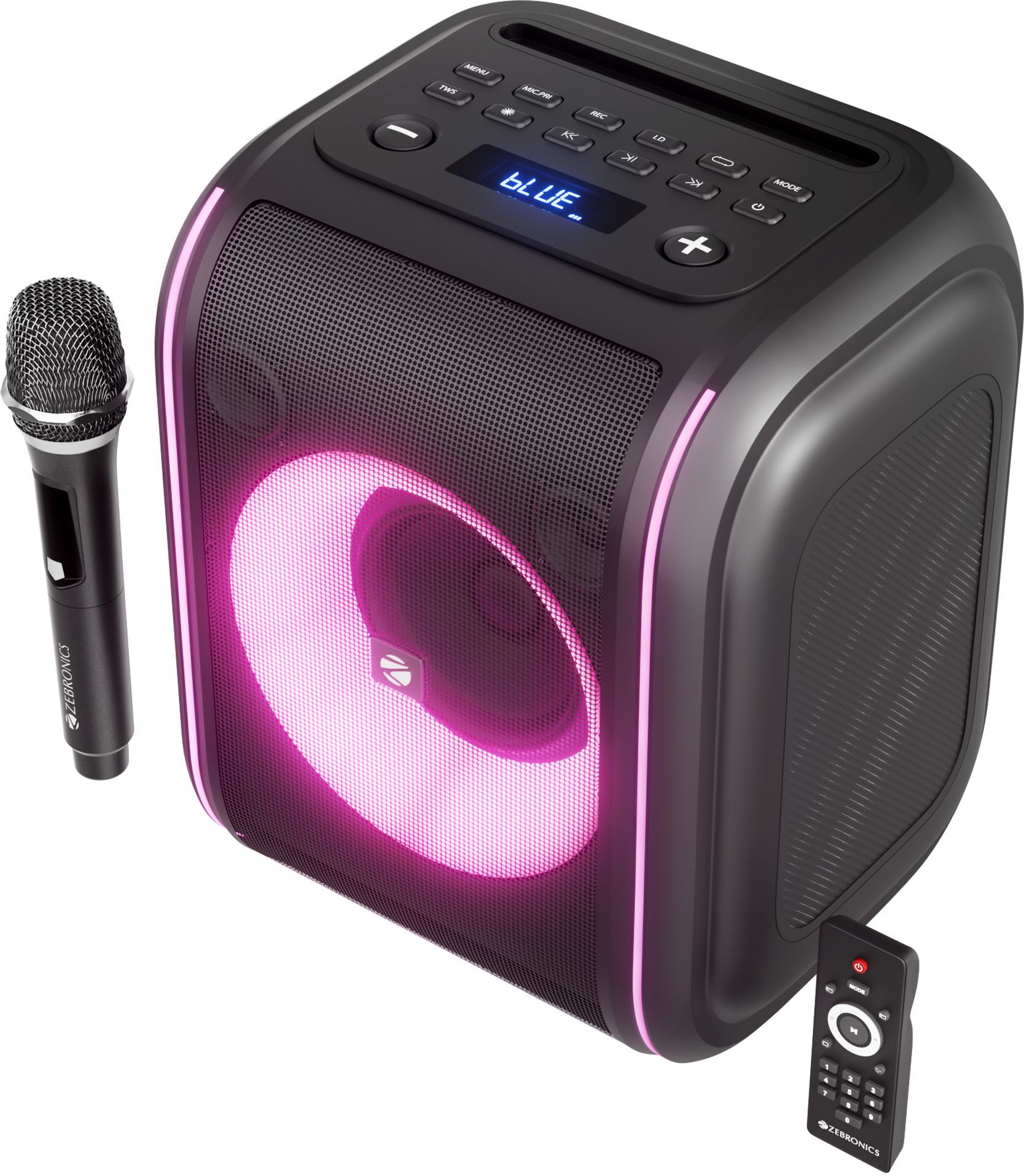 ZEBRONICS Sound Feast 880, 8h Playback, BT v5.4, RGB lights, USB, AUX, Wireless Mic, TWS 60 W Bluetooth Party Speaker-image-35