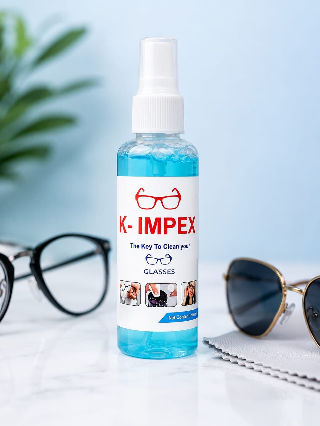 Kimpex Lens Cleaner 60ml with Microfiber Selvet l Streak Free Solution Lens Cleaner-image-25