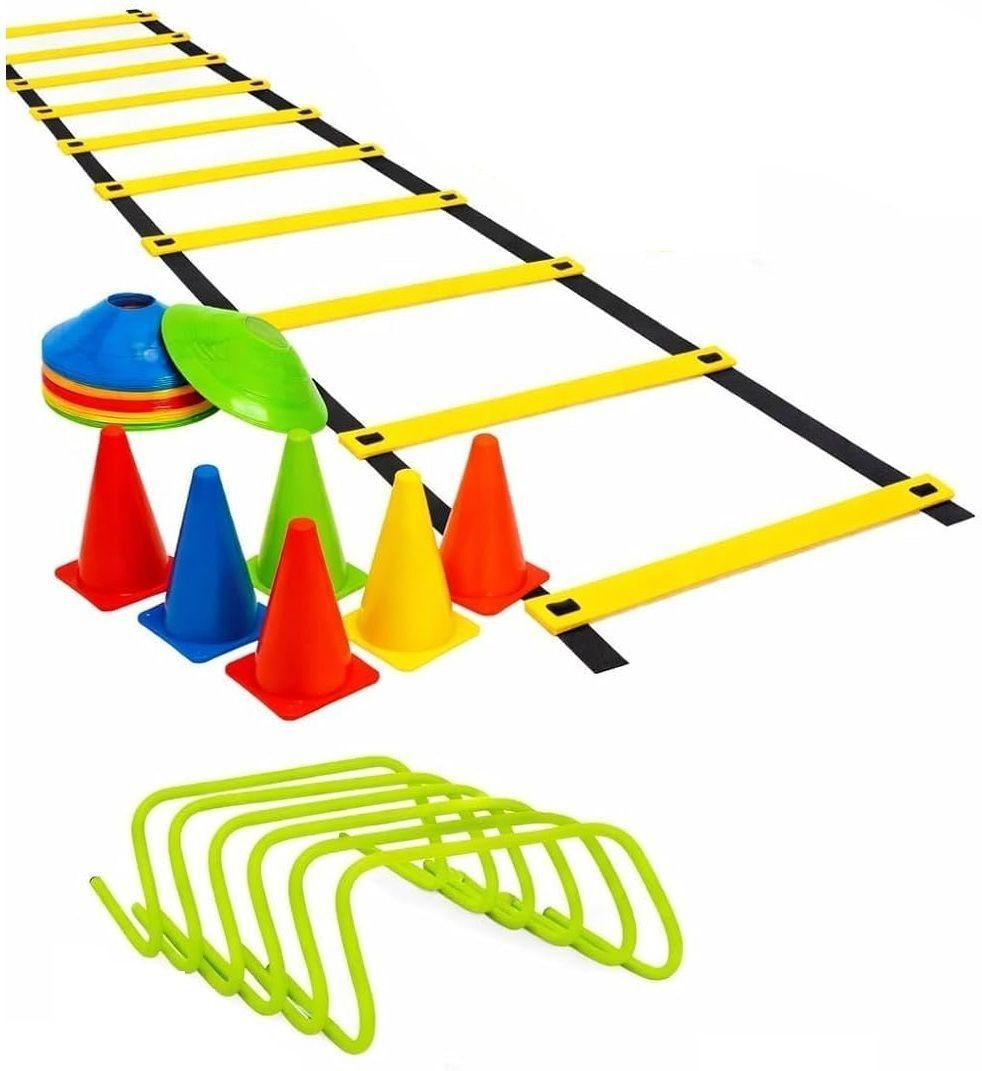 m g t r 6 inch 6Pc Speed Hurdle, 6pc Stacking Cones, 10Pc Space Markers 1 Agility Ladder Plastic Speed Hurdles-picture-22