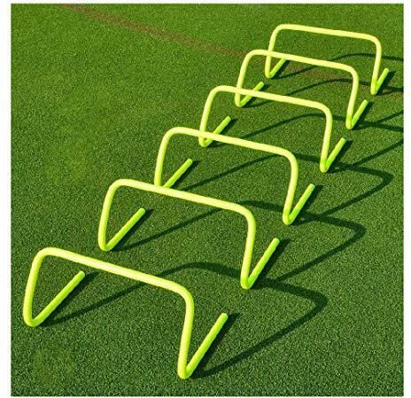 Track and Field Speed Agility Hurdles, 6-inches - Pack of 10 Cricket taining kit PVC Speed Hurdles-image-1