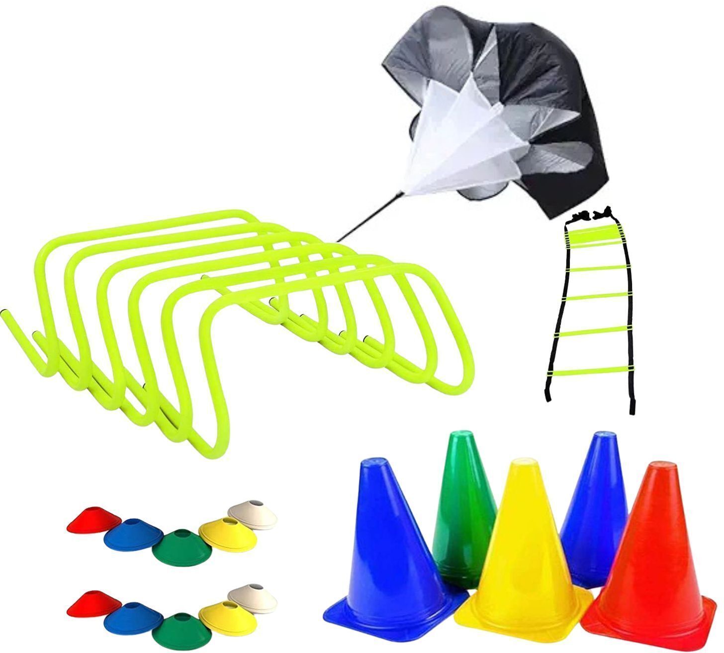 woms Agility ladder, cones, hurdles & large speed parachute for training Plastic, Iron Speed Hurdles-picture-16