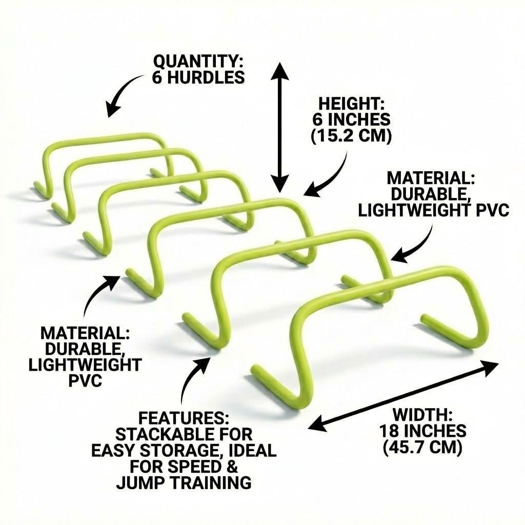 Speed & Agility Training Hurdles 6 Inch PVC Speed Hurdles-image-6