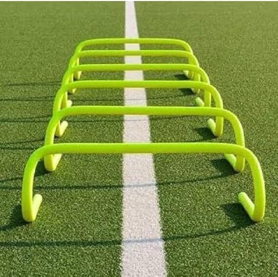 Speed Training and Practice Hurdle Track & Fields 6 inch for Unisex Adult Yellow PVC Speed Hurdles