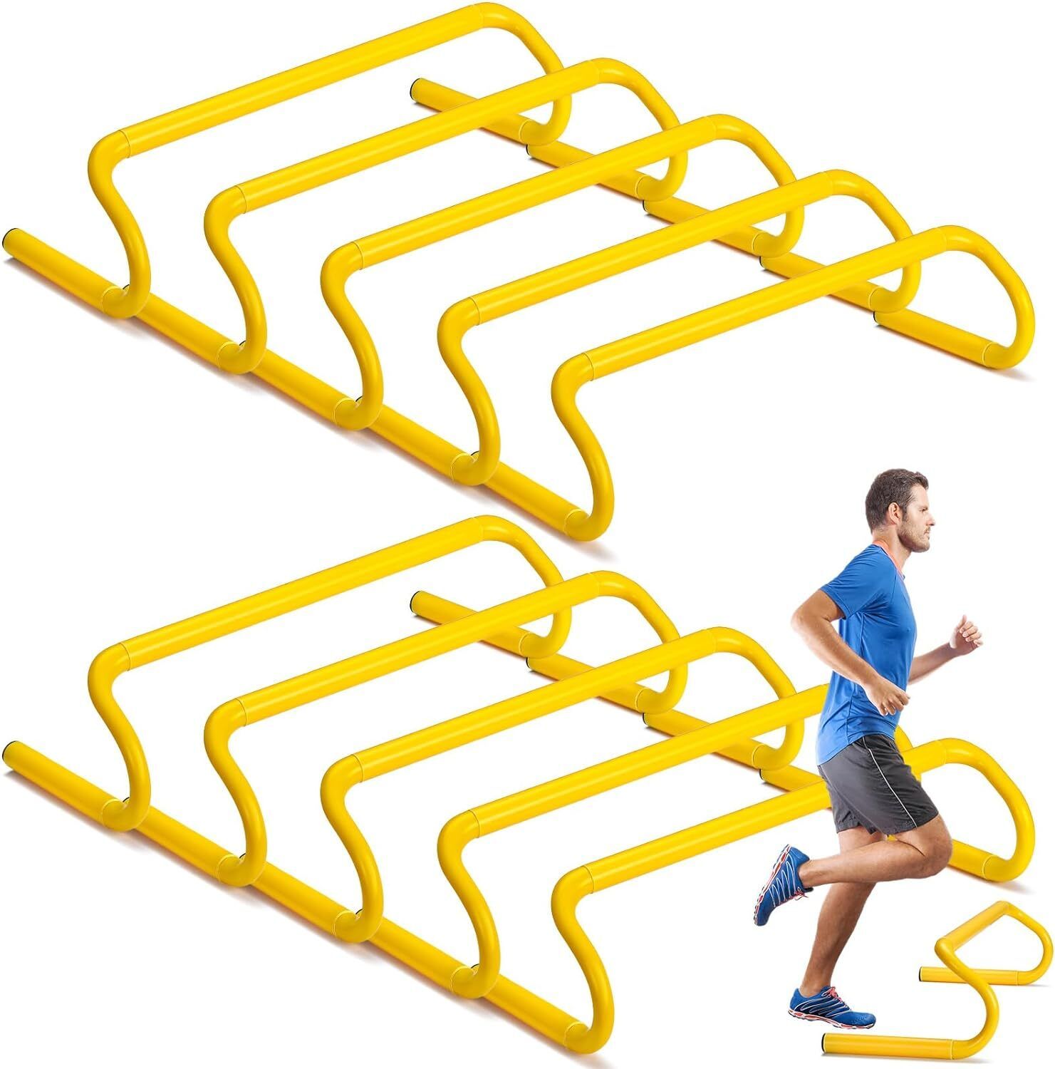 ymd 10Pc 6" Speed Agility Training Hurdles Detachable Training Hurdle Agility PVC Speed Hurdles-picture-22