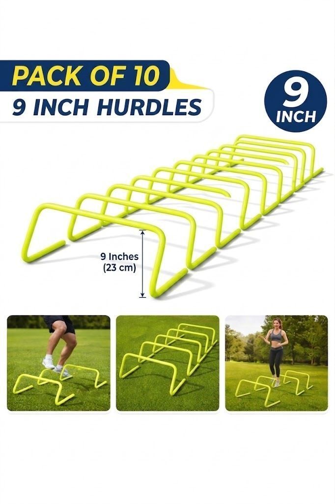 mrt sports Speed Training and Practice Hurdle Track & Fields 9 inch for Unisex Adult Yellow PVC Speed Hurdles-picture-30