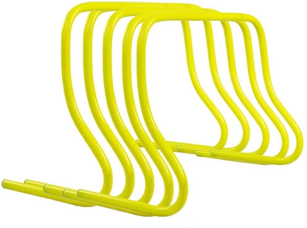 Speed Training & Practice Hurdle Track & Fields 15 inch for Unisex Adult Yellow PVC Speed Hurdles