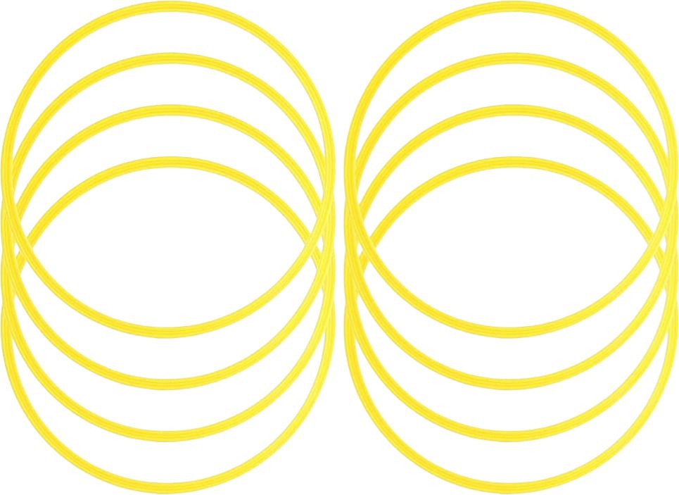 ymd Agility and Speed Training Fitness Gymnastic Ring Set of 8Pc Yellow Speed Ladder-picture-28