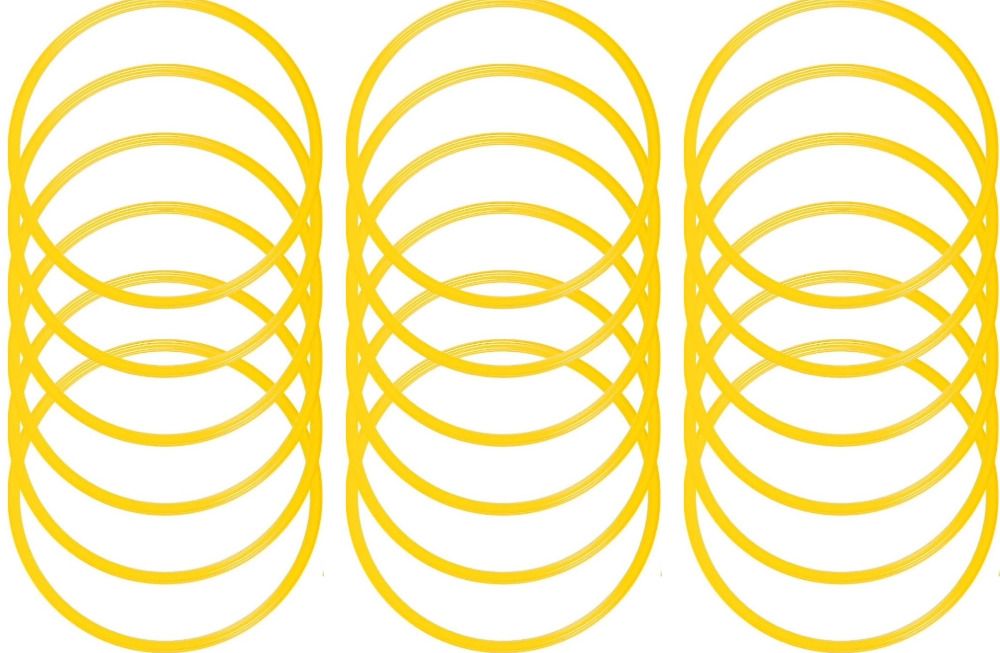 ymd Agility and Speed Training Fitness Gymnastic Ring Set of 18Pc Yellow Speed Ladder-picture-29