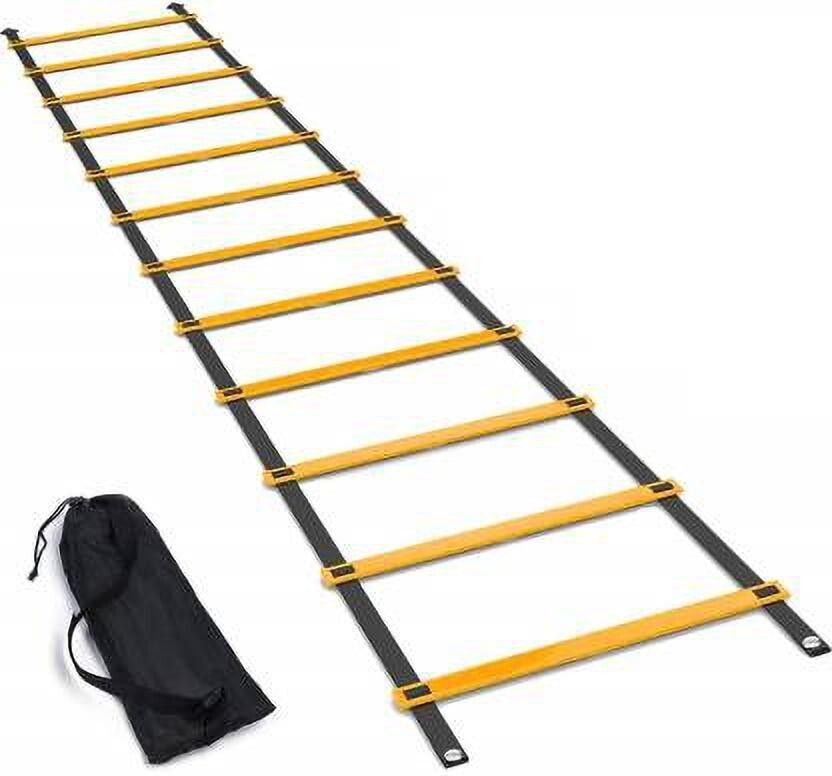 Agility Ladder 4 meter Speed Training Ladder with 16 Adjustable Rungs, for Soccer, Football, Sports Training - Includes Heavy Duty Carry Bag Speed Ladder-image-1