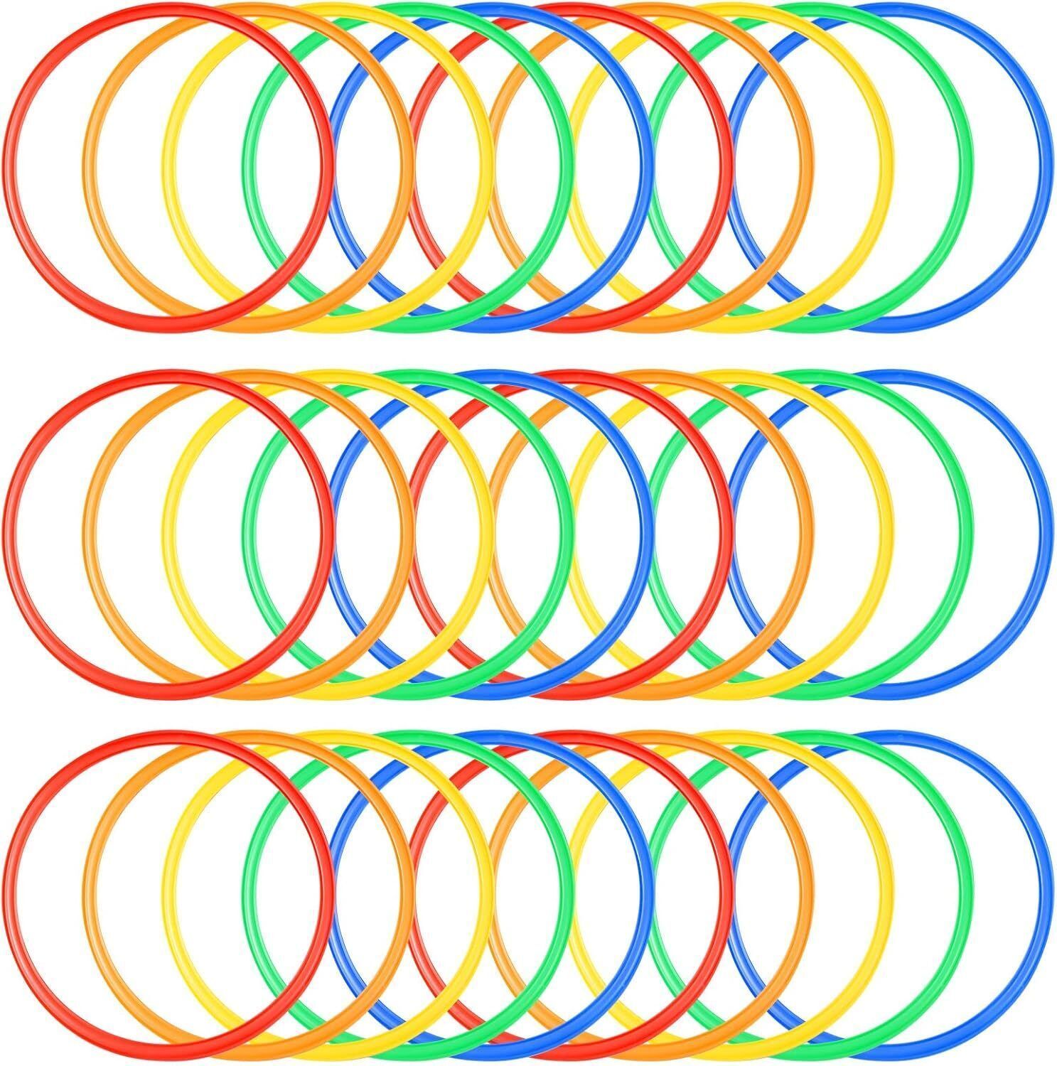 owlix Agility and Speed Training Fitness Gymnastic Ring Set of 40Pcs Multi-Color Speed Ladder-picture-6