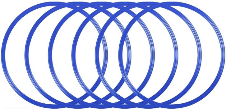ymd Agility and Speed Training Fitness Gymnastic Ring Set of 6 Pc Blue Speed Ladder-picture-29