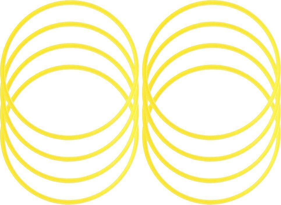 fitdex Agility and Speed Training Fitness Gymnastic Ring Set of 8Pc Yellow Speed Ladder-picture-34