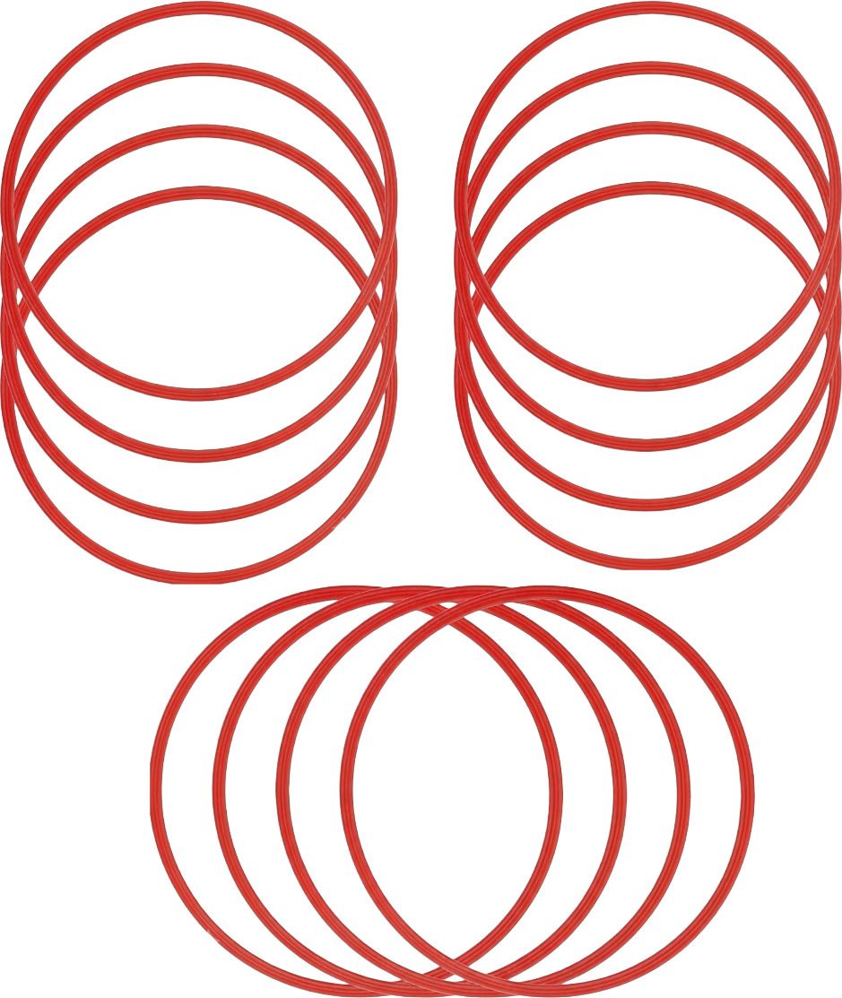 ymd Agility and Speed Training Fitness Gymnastic Ring Set of 12 Pc Red Speed Ladder-picture-32