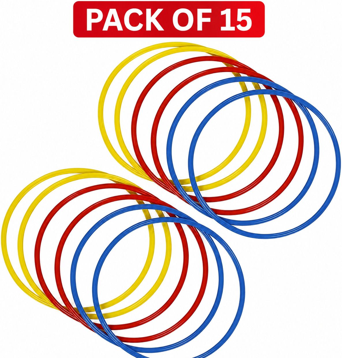 fitplayr sports Agility Ring, Pack of 15, Football Speed Training, Fitness Equipment Hoop Set-picture-27