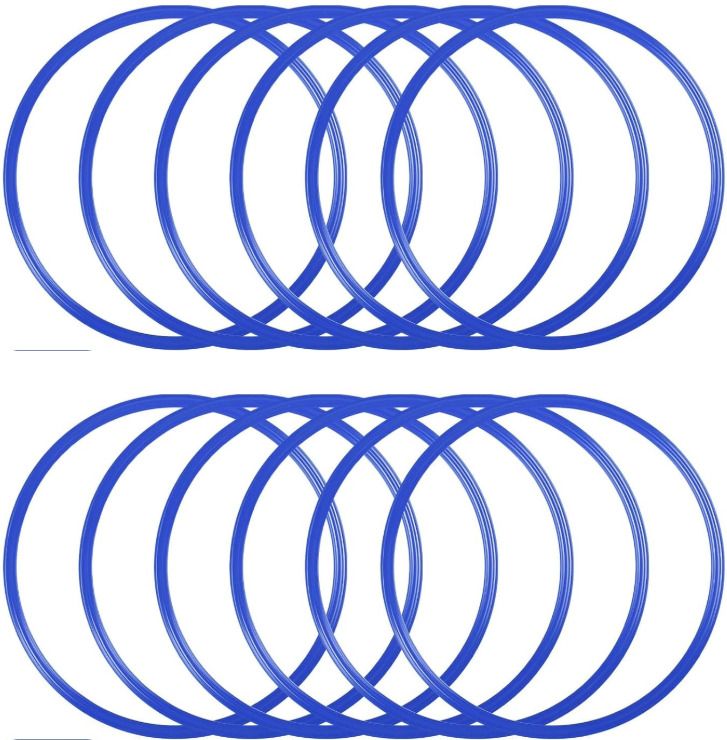 ymd Agility and Speed Training Fitness Gymnastic Ring Set of 12Pc Blue Speed Ladder-picture-33