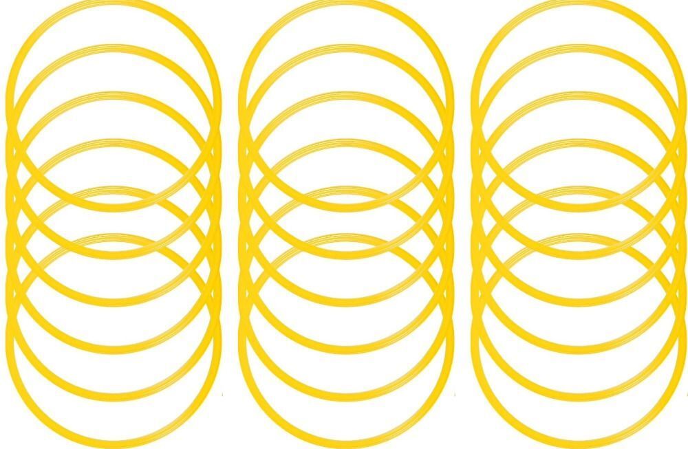 wwar Agility and Speed Training Fitness Gymnastic Ring Set of 18Pc Yellow Speed Ladder-picture-31