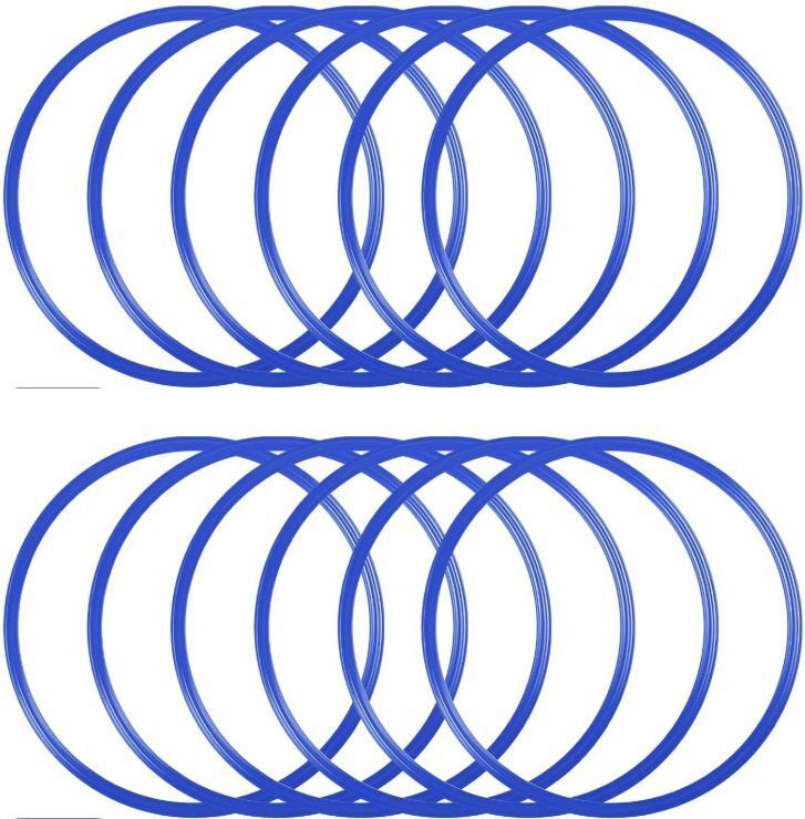 woms Agility and Speed Training Fitness Gymnastic Ring Set of 12Pc Blue Speed Ladder-picture-20