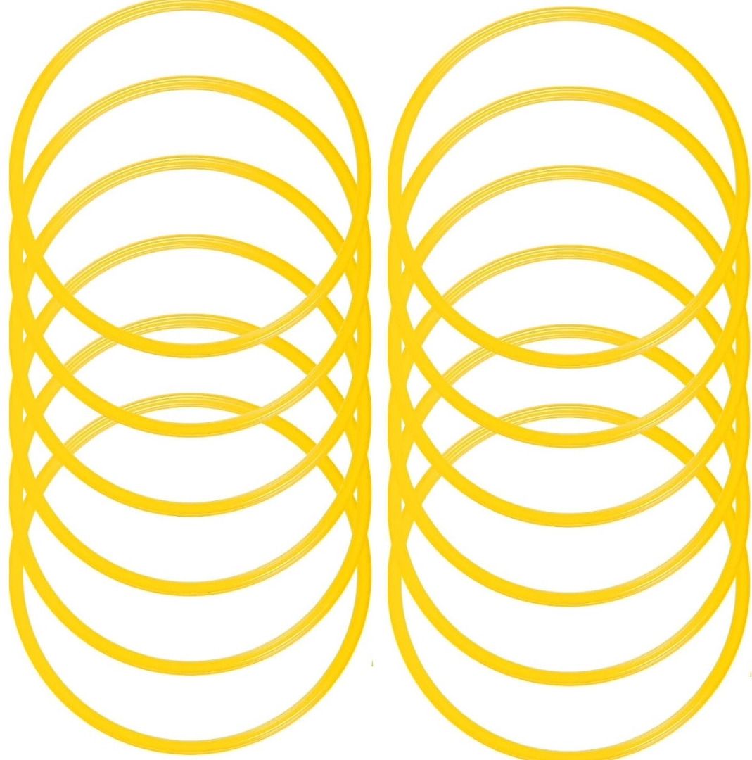 ymd Agility and Speed Training Fitness Gymnastic Ring Set of 12Pc Yellow Speed Ladder-picture-30