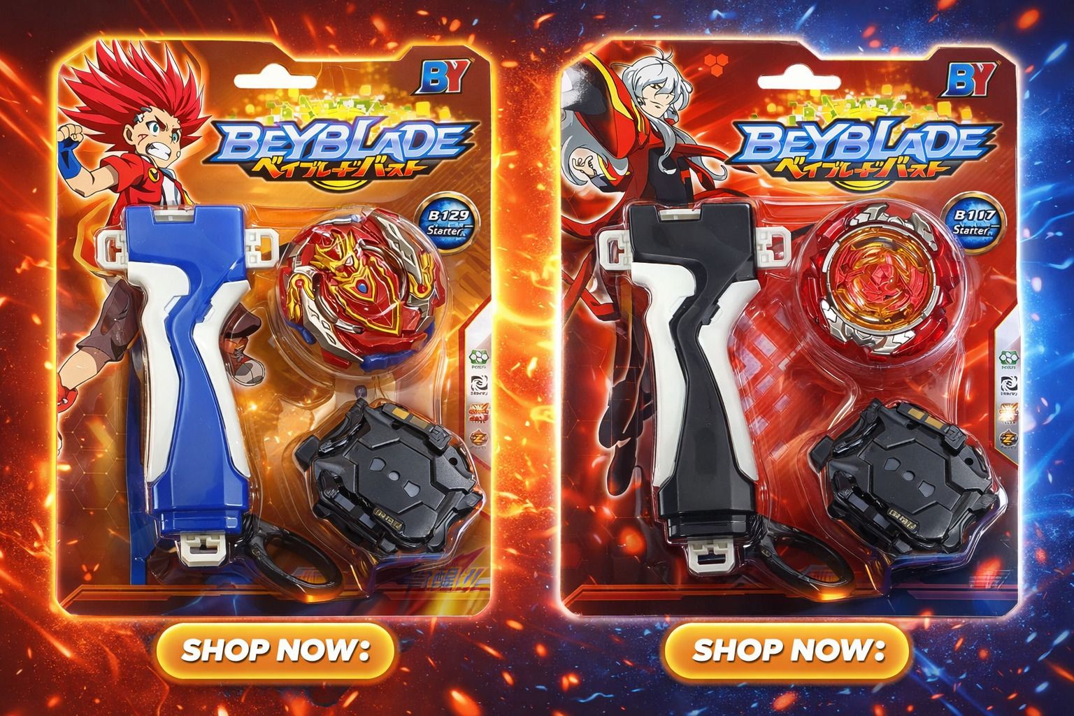 Beyblade Burs' Cho Z Achilles B-129 & Revive Phoenix B-117 Spinning Top Combo-image-3