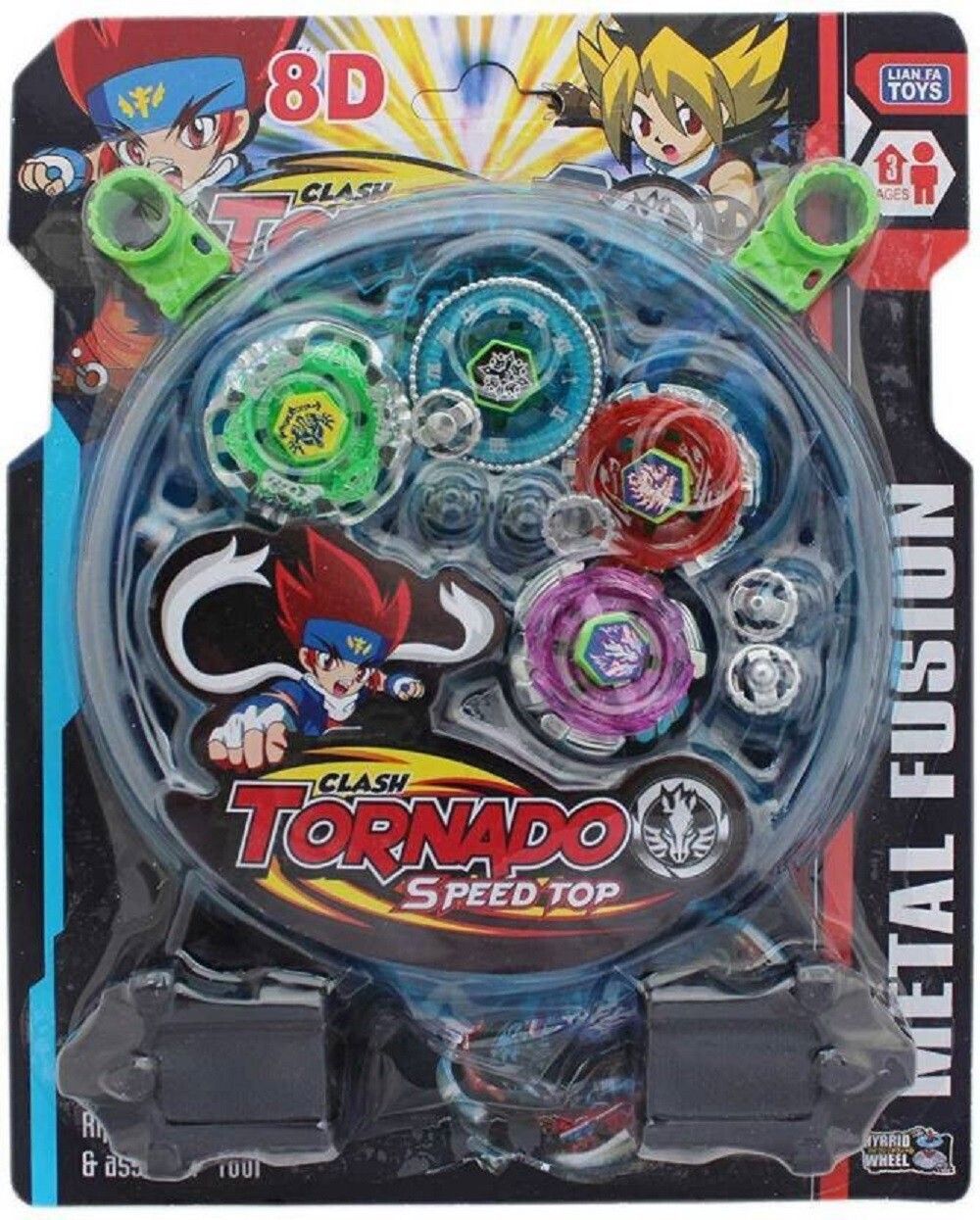 bestie toys bayblade Set With Ripchord Launcher Andsemble Tool - 8D Tornado Speed Top-picture-25