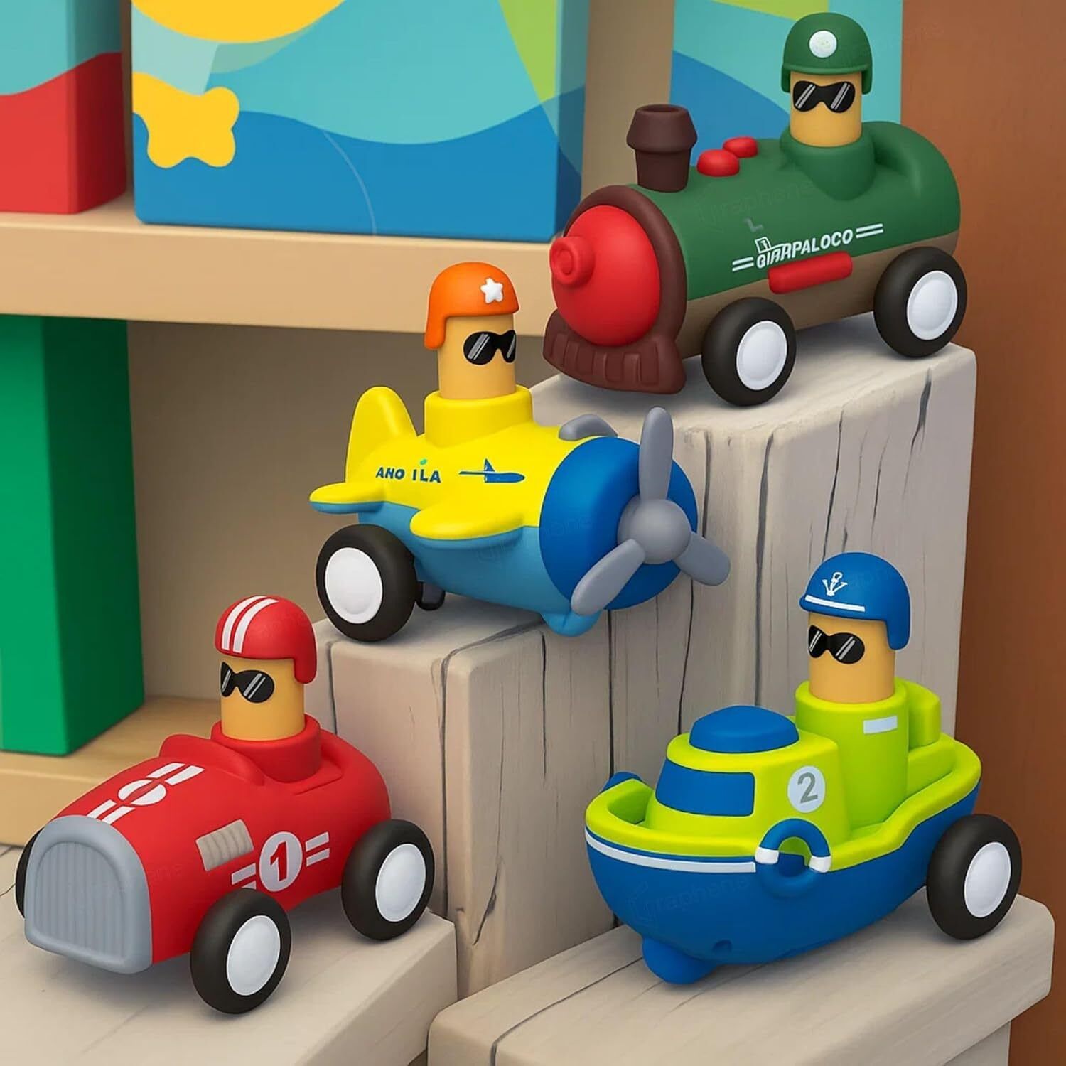 Top Gear Push and Go Toys Friction Powered Vehicle Unbreakable( Pack of: 4)-T400-image-6