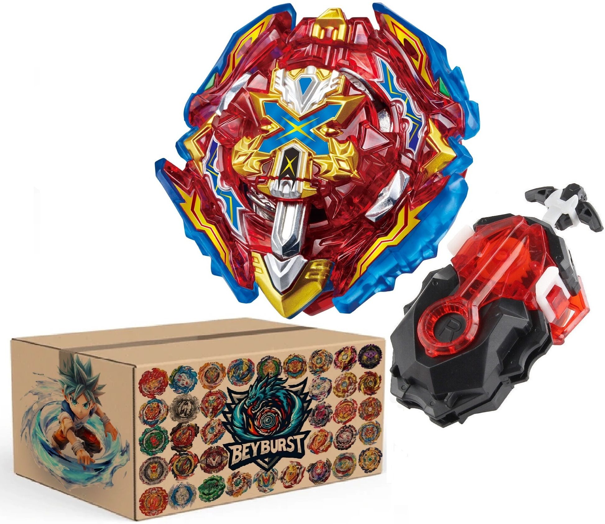 beyburst B-200 Zifoid Excalib Xn Sw'-1 Spinning Top Toy + Launcher-picture-18