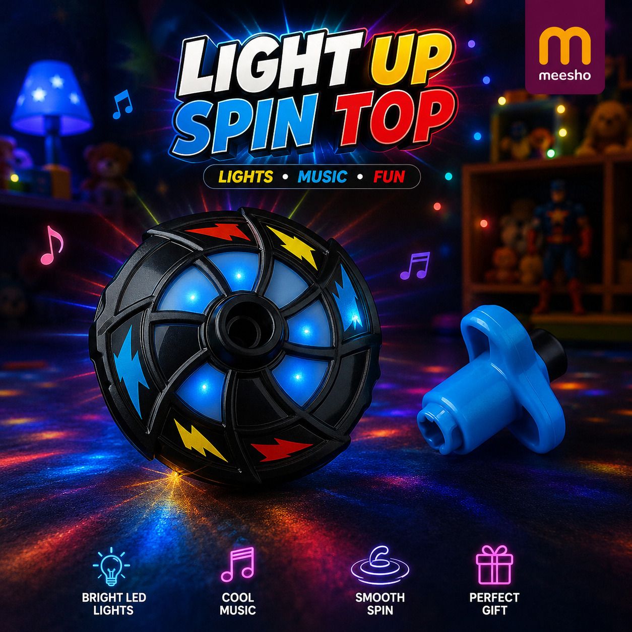 Spinning Top Light Music Laser Lattu-image-45