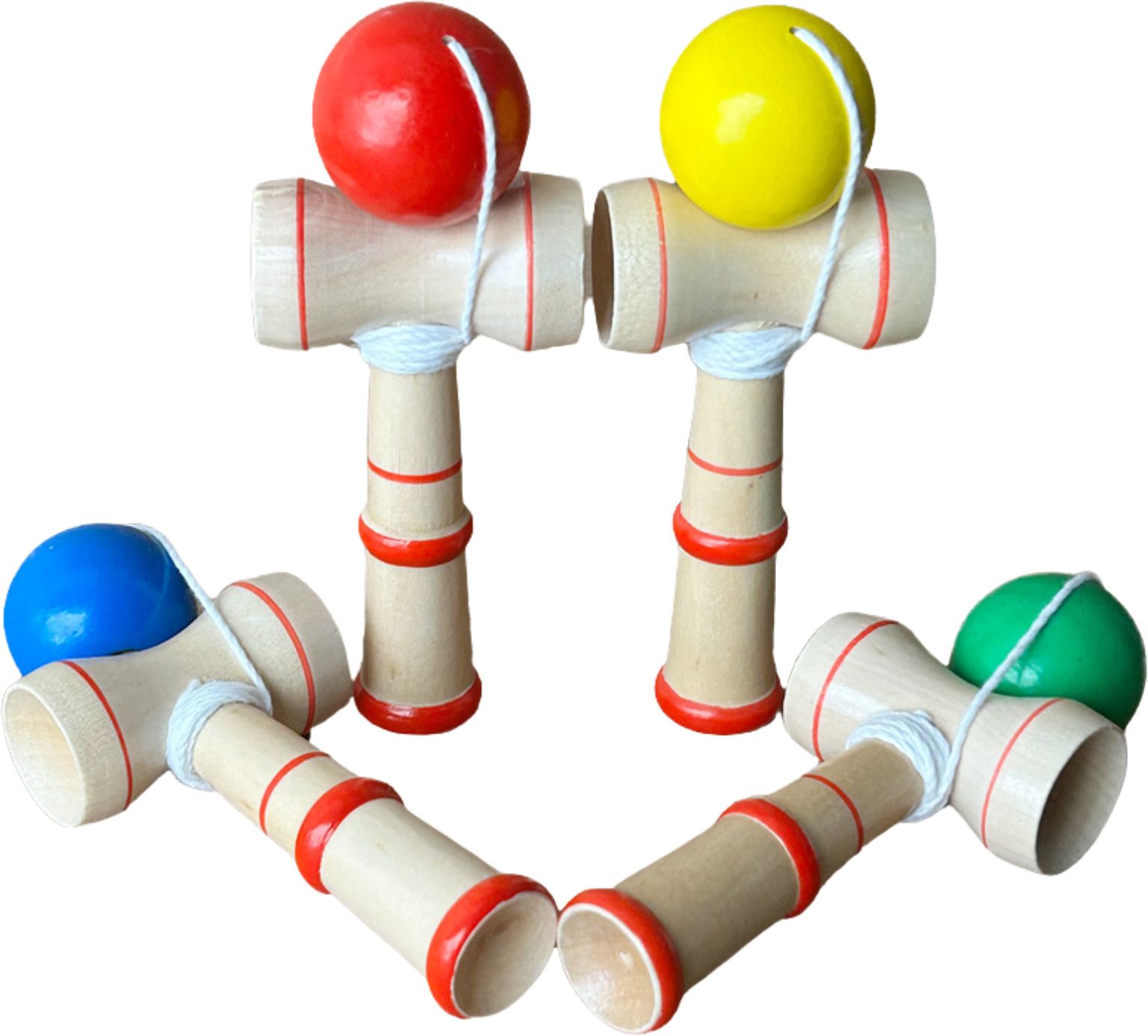 mara bommai Wooden Kendama Catch the Ball Game Random Colour Pack OF 1-picture-40