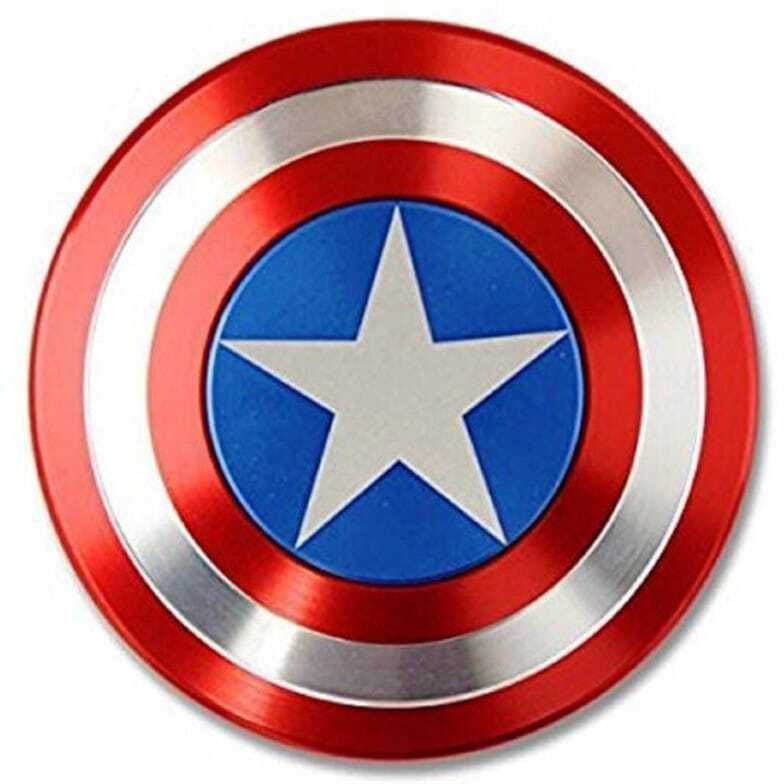 Captain America Shield Metal Fidget Spinner with Carrying Case Stress Toy (Red)-image-31