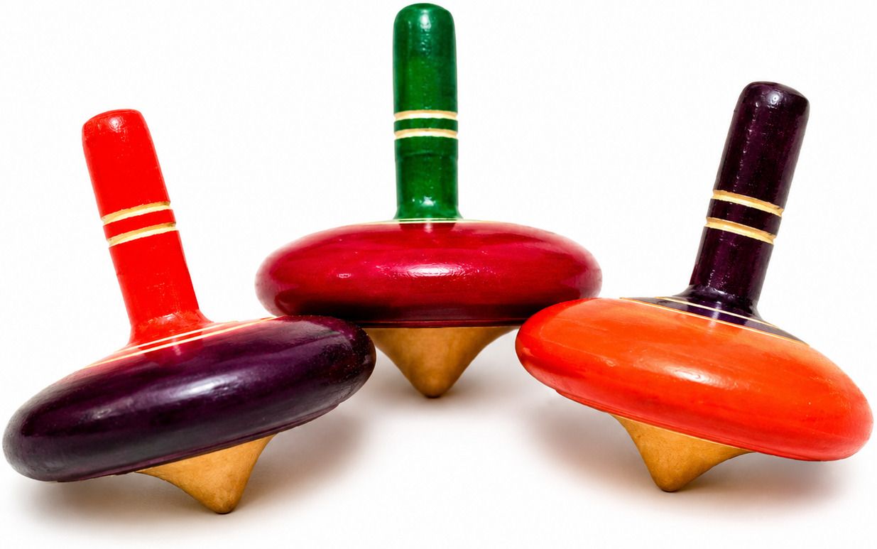 alankardecor Traditional Wooden Pambaram Spinning Tops Set of 3-picture-28