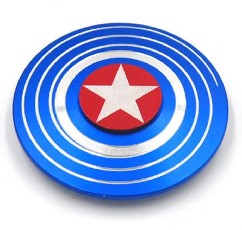 Captain America Shield Fidget Spinner Ultra Speed Metal Wind Spinner Toy-image-35