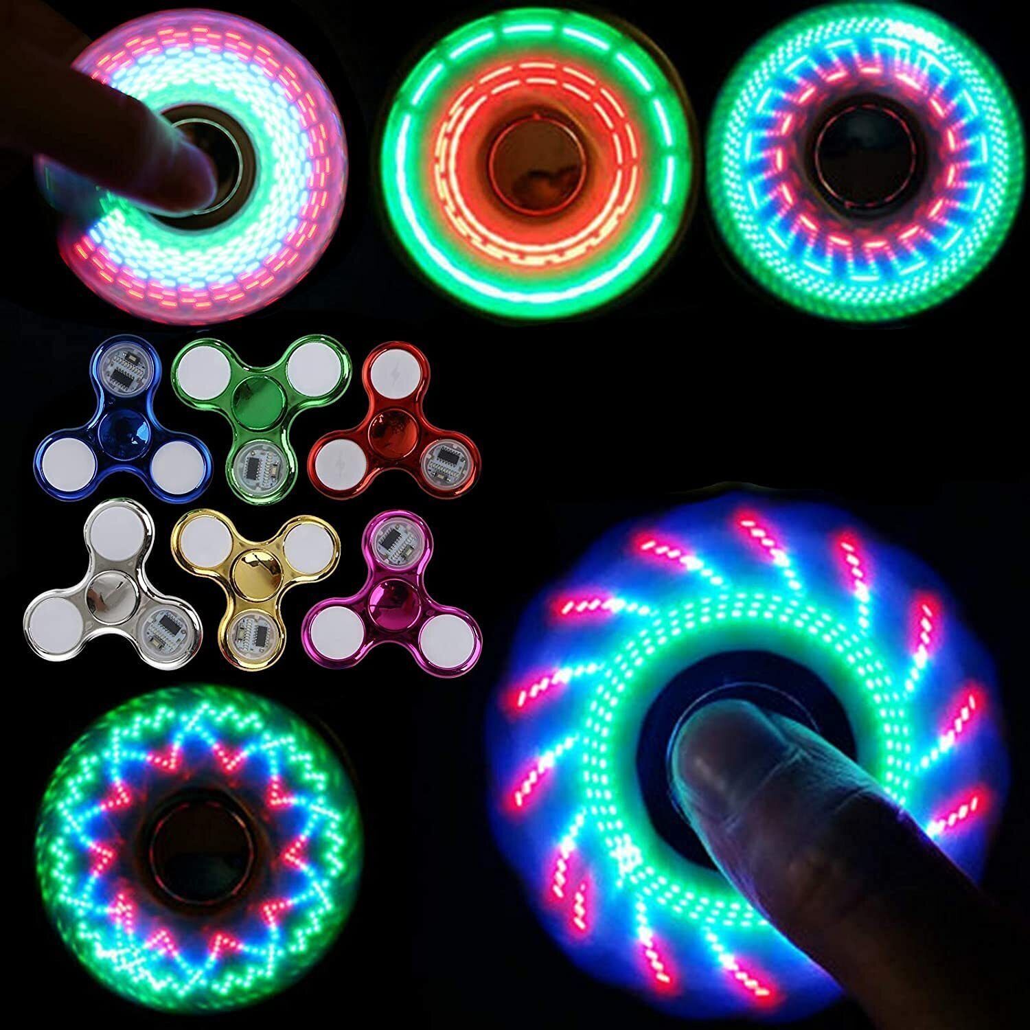 High QLT LED Multi Light Spinner with Various Glow Pattern in Dark Stress Relief