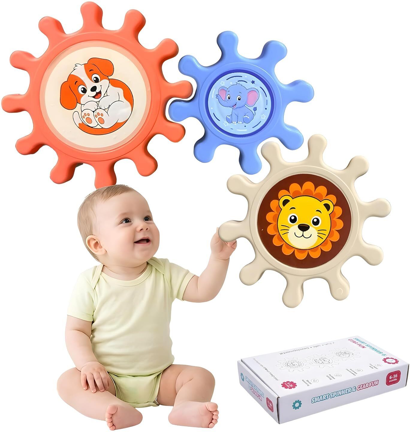 armak Baby Spinner Toy for Bath Water Toys for Kids Suction Cup Sensory Toddler Infant Rattle-picture-4