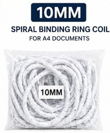 Flicker Spiral Binding Ring 10MM White Manual Ring Binder-image-19