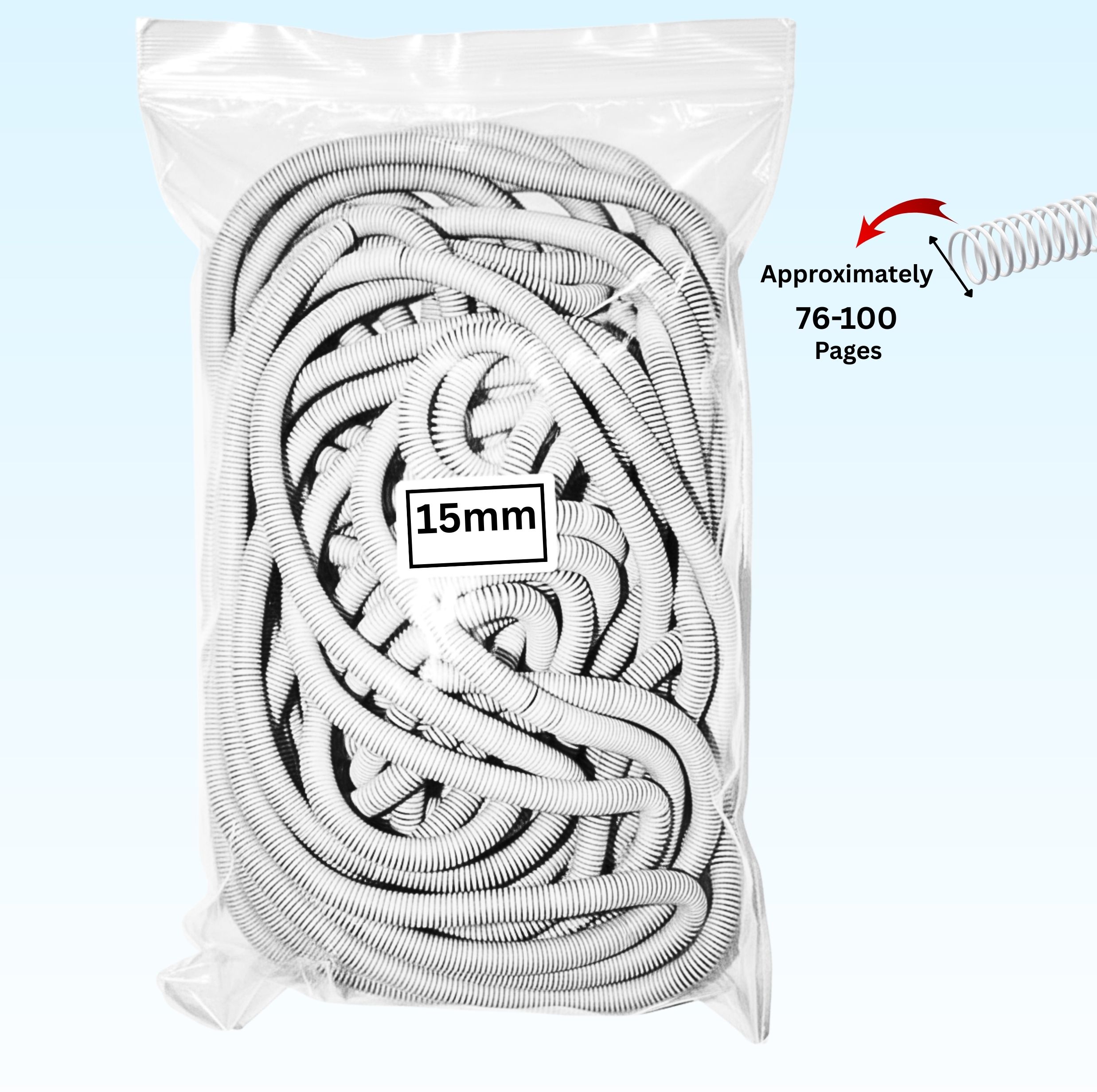 RAMKE Spiral Binding Ring 15 mm White (1 Packet) Manual Ring Binder