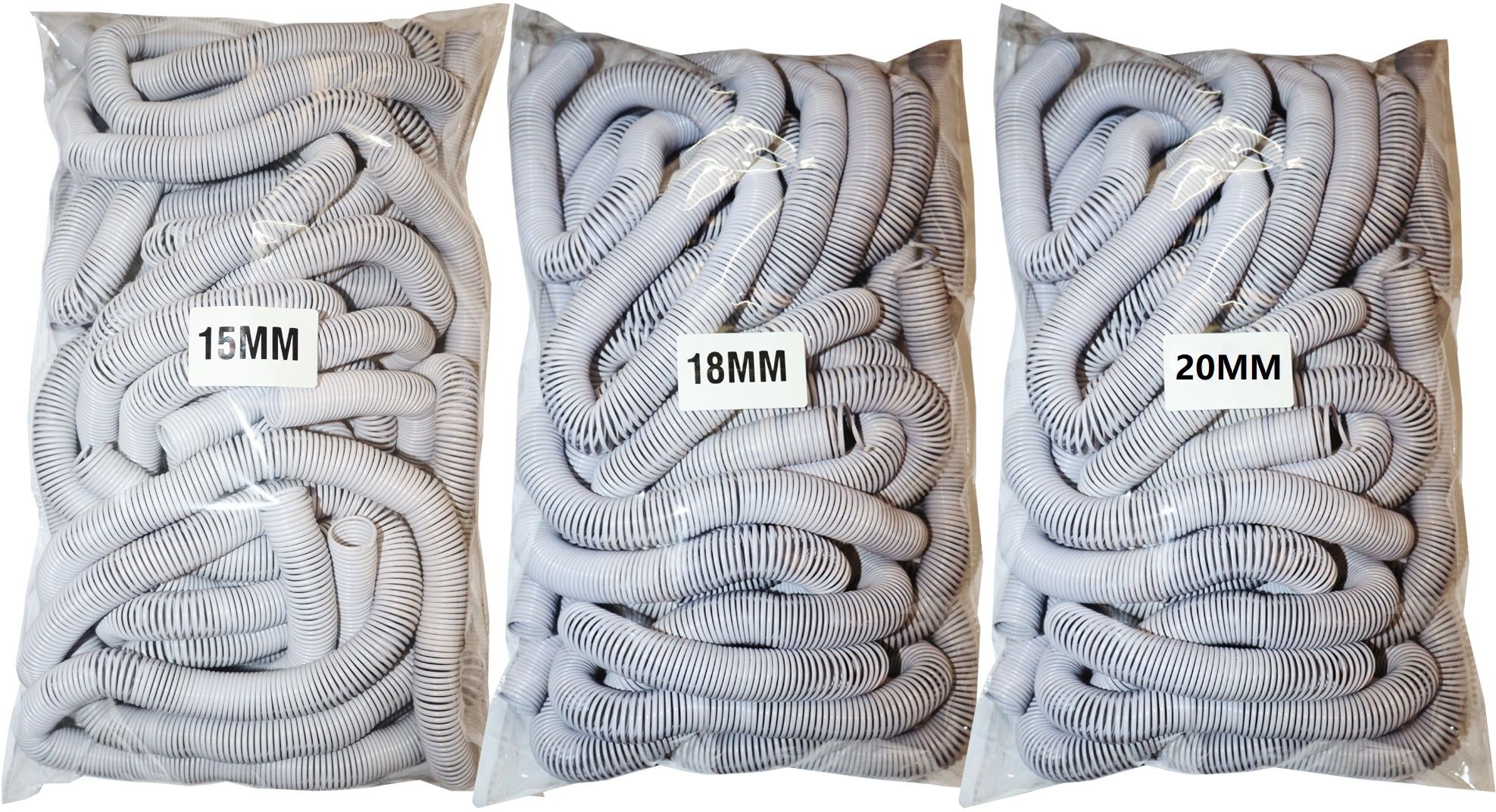 RAMKE Spiral Binding Ring White Size 15mm, 18mm, 20mm, (Pack of 3 Packet) Manual Ring Binder