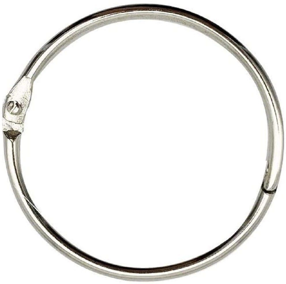 DEZIINE 32mm 10 Pcs Multipurpose Book Binder Rings, Metal Iron Nickel Plated Loose Ring Manual Ring Binder-image-2