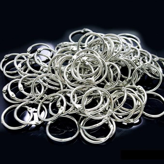 KRAFTMASTERS Crafts Book Ring 20MM Silver Card Ring Binder 100 Pieces Manual Ring Binder-image-49