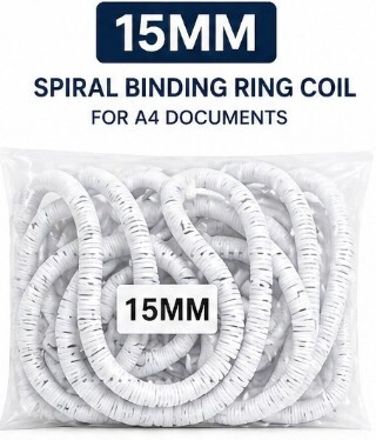 Flicker Spiral Binding Ring 15MM White Manual Ring Binder-picture-11