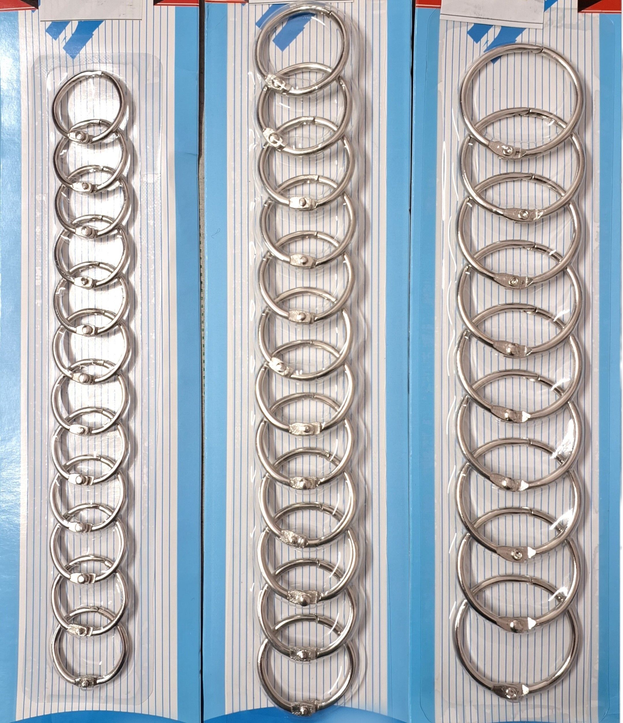 FRKB 19mm, 25mm and 32mm Stainless Steel Binder Rings Set Manual Ring Binder