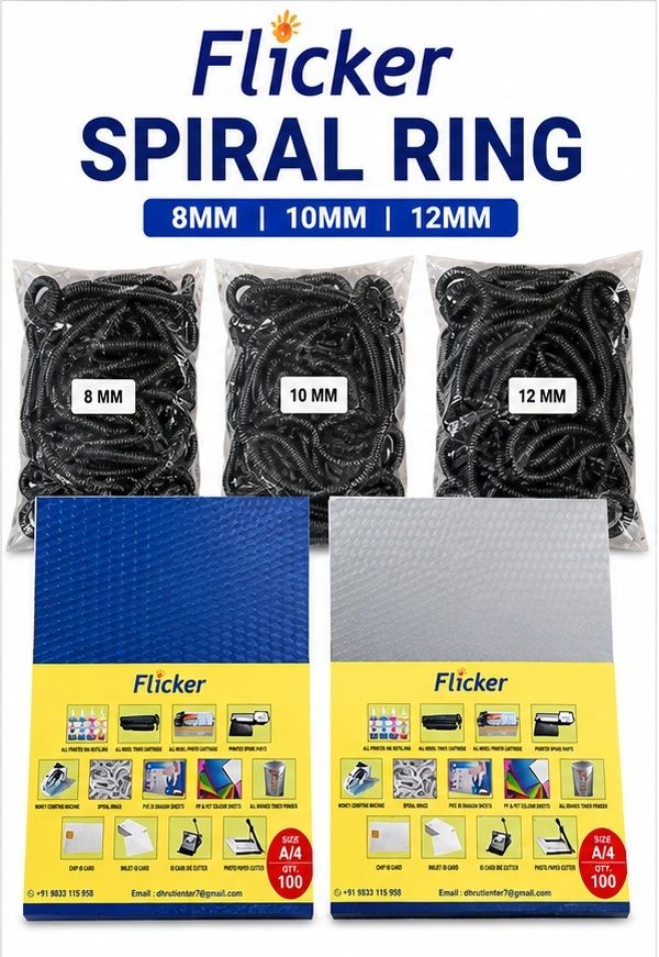 Flicker A/4 Spiral Binding Sheet 2 Packet, with 3 Packet Ring Manual Ring Binder Manual Ring Binder-picture-39