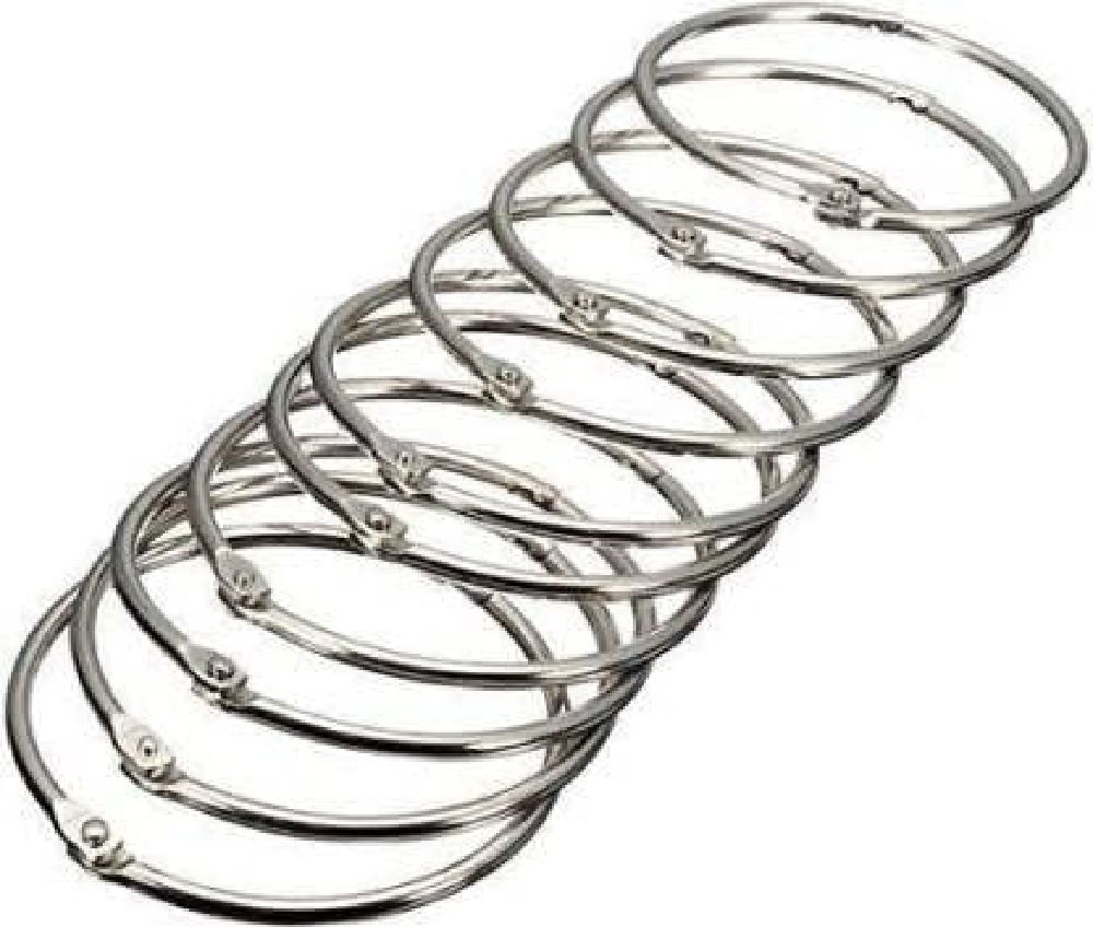 KRYTONE Loose Leaf Binder Ring Key Chain Ring Stainless Steel (50mm 50pcs) Manual Ring Binder-image-41