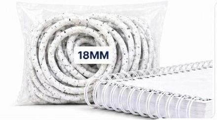 Flicker Spiral Binding Ring 18MM White Manual Ring Binder-picture-10