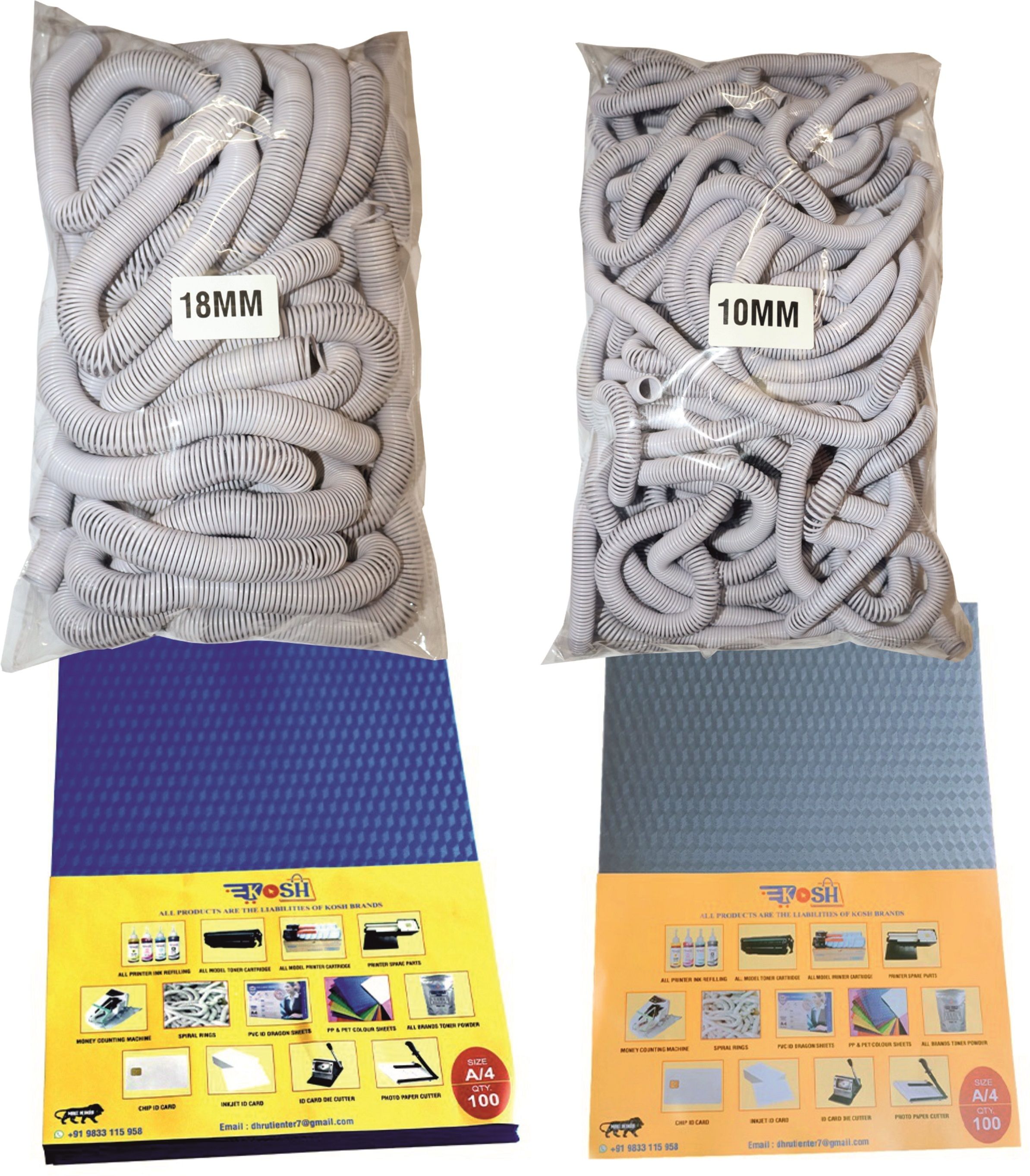 Kosh Spiral Binding Machine Ring 2 packet with 200 sheets Manual Ring Binder-image-2