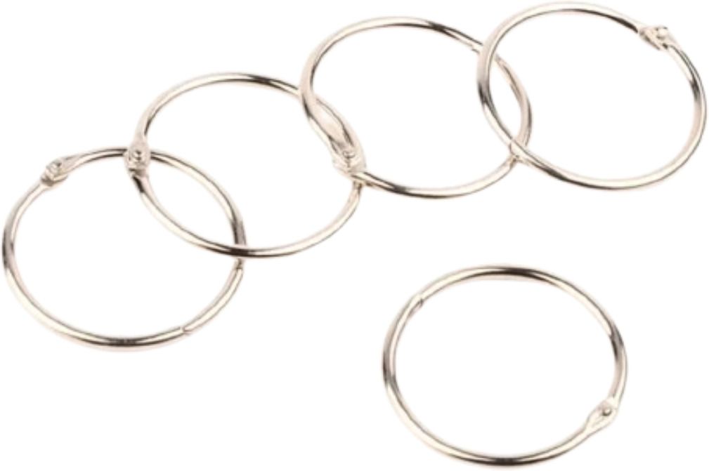 rino 32mm Steel Binder Rings Silver Loose Leaf Book Rings (Pack of 10) Manual Ring Binder-image-26
