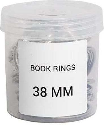 KRAFTMASTERS 100 Pcs 38MM Metal Iron Nickel Plated Binder Ring Art & Craft set Manual Ring Binder